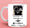 Caneca Brilhante Personalizável com Foto e Música - Spotify Casal