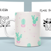 Caneca Brilhante Cactos Rose